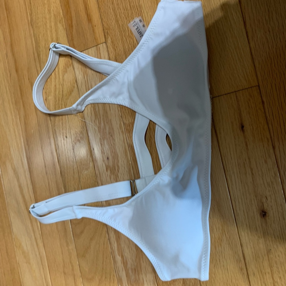 Zaful white bikini top and bikini bottom set
